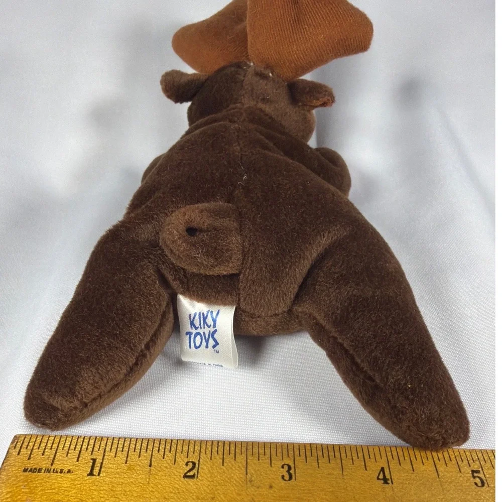Kiky Toys Moose Plush Stuffed Animal Unisex Small Brown Polyester Woodland Cabin